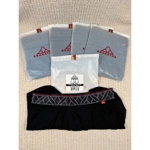 Krakatoa NEW Sports Boxer Mens Underwear Lot of 5 Black XS MicroModal Spandex